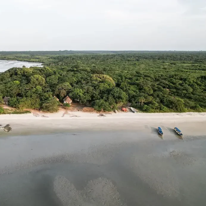 Playa y vegetación en las Islas Bijagós, Guinea-Bissau